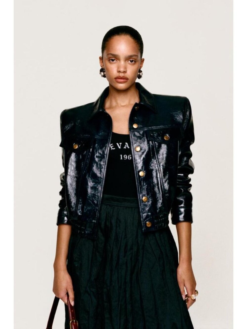 ZARA LEATHER SHOULDER PAD JACKET WILLY CHAVARRIA X ZARA - Picture 1 of 8